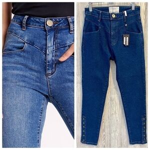 NEW! ONE TEASPOON HIGH WAIST PREACHERS Blue Size 26 Womens Luxury Denim NWT